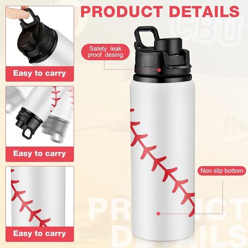 Umigy 10 Pcs Softball Water Bottles Aluminum Softball Gifts Bulk Baseball Tumbler Baseball Sports Bottle with Snap Lid Leak Proof for Kid Team Travel Coffee Gym in Saudi Arabia