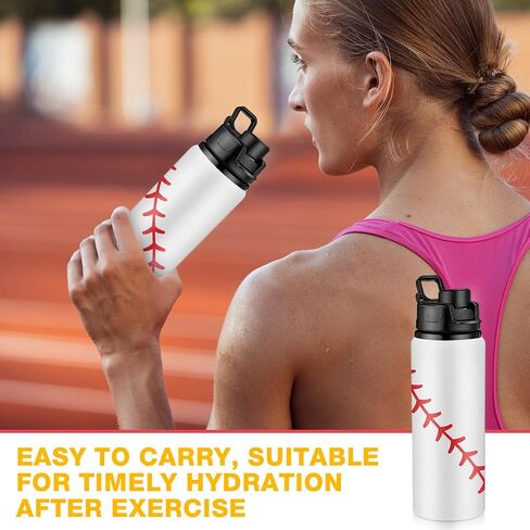 Umigy 10 Pcs Softball Water Bottles Aluminum Softball Gifts Bulk Baseball Tumbler Baseball Sports Bottle with Snap Lid Leak Proof for Kid Team Travel Coffee Gym in Saudi Arabia