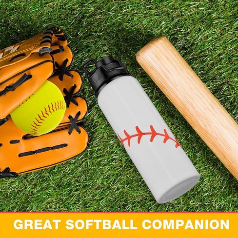 Umigy 10 Pcs Softball Water Bottles Aluminum Softball Gifts Bulk Baseball Tumbler Baseball Sports Bottle with Snap Lid Leak Proof for Kid Team Travel Coffee Gym in Saudi Arabia