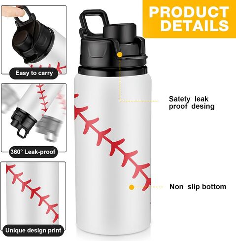 Umigy 10 Pcs Softball Water Bottles Aluminum Softball Gifts Bulk Baseball Tumbler Baseball Sports Bottle with Snap Lid Leak Proof for Kid Team Travel Coffee Gym in Saudi Arabia