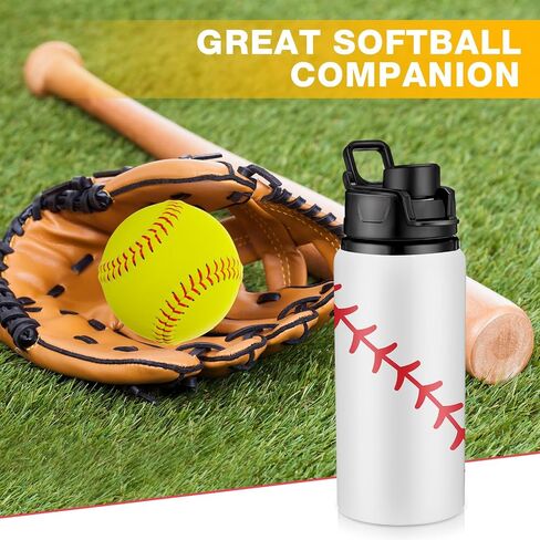 Umigy 10 Pcs Softball Water Bottles Aluminum Softball Gifts Bulk Baseball Tumbler Baseball Sports Bottle with Snap Lid Leak Proof for Kid Team Travel Coffee Gym in Saudi Arabia