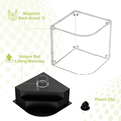 Acrylic Golf Ball Case: 2-Layer Display Box with Scorecard/Picture Background Frame & Golf Pencil Holder - DIY Golf Ball Display Case in Kuwait