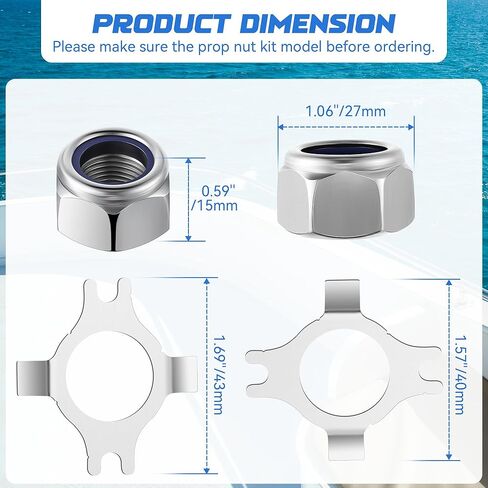 مجموعة صامولة دعامة Sailong مكونة من قطعتين، بديلة لـ 18-3702 11-69578A1، 11-69578Q1، متوافقة مع محرك ميركوري مارينر الخارجي، طقم صامولة الدعامة وغسالة التبويب، طقم صامولة المروحة للمحرك الخارجي in Kuwait