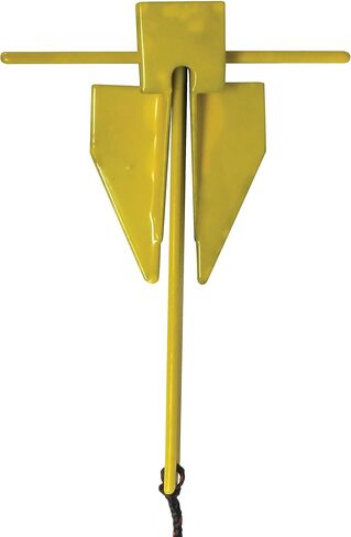 طقم مرساة Extreme Max 3006.6716 BoatTector Complete PWC Fluke Anchor مع حبل وعوامة علامة - 4.5 رطل، أصفر in Saudi Arabia
