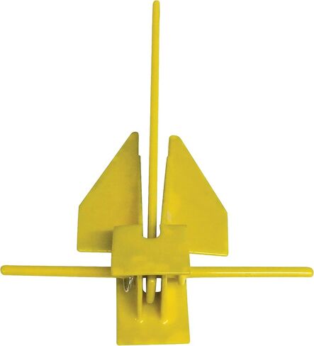 طقم مرساة Extreme Max 3006.6716 BoatTector Complete PWC Fluke Anchor مع حبل وعوامة علامة - 4.5 رطل، أصفر in Saudi Arabia