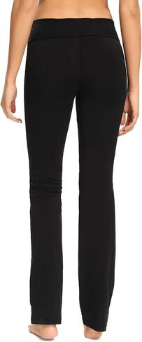 Women's Bootcut Yoga Pants with High Waist Tummy Control Bootleg Jogging Cargo Pants Foldover Flare in Saudi Arabia