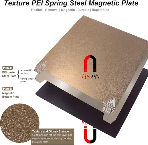 Ender 3 S1 Pro PEI Spring Steel Magnetic Bed Plate Removable Sheet Textured Flex Build Surface for Ender 3/Pro/V2/S1/Neo, Ender 5/Pro, CR-20/Pro, Creality K1 235x235mm in Kuwait
