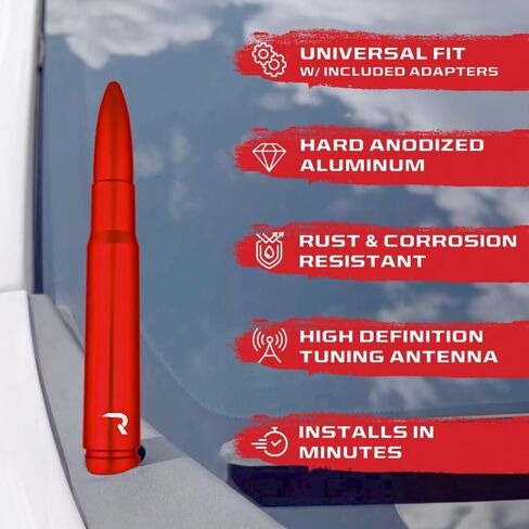RECON ACCESS 264Ant50Ch .50 Cal Bullet Shaped Extended Range Aluminum 8" Antenna in Saudi Arabia