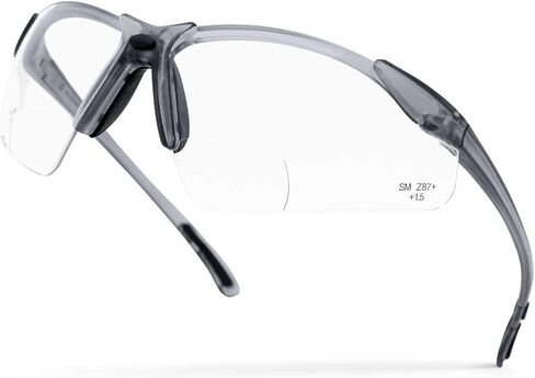 قارئ نظارات السلامة ثنائية البؤرة من Sellstrom XM340RX - نظارات حماية العين للرجال والنساء - عدسة شفافة، ANSI Z87.1 in Kuwait