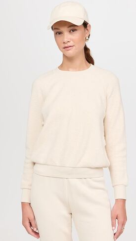 سويت شيرت نسائي من Perfectwhitetee Ziggy Inside Out مصنوع من الصوف بأكمام طويلة ورقبة دائرية in Kuwait