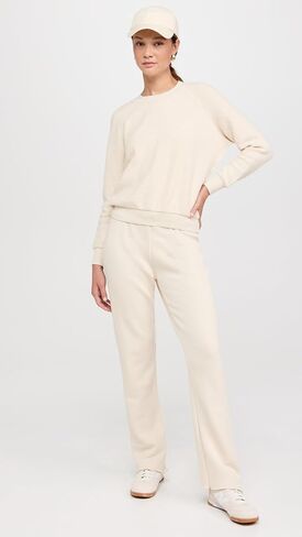سويت شيرت نسائي من Perfectwhitetee Ziggy Inside Out مصنوع من الصوف بأكمام طويلة ورقبة دائرية in Kuwait