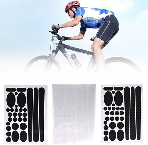 Bike Frame Sticker Decals, Chainstay and Frame Sticker Protector Kit Black Cycle Decorating Film (Clear) in Saudi Arabia