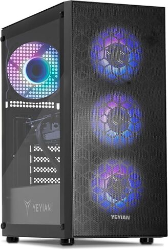 YEYIAN Gaming PC Yumi Desktop • Intel Core i5 12400F 4.4 GHz • NVIDIA RTX 4060 Ti • 1TB NVME SSD • 16GB DDR5 RAM 5600 • 650W Gold PSU • B760 Motherboard • Windows 11 Home 64-bit in Saudi Arabia