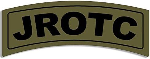 ملصق على شكل علامة تبويب JROTC أخضر (jr ROTC Army Military (2.5 × 6 بوصة) مرخص من الجيش الأمريكي in Saudi Arabia