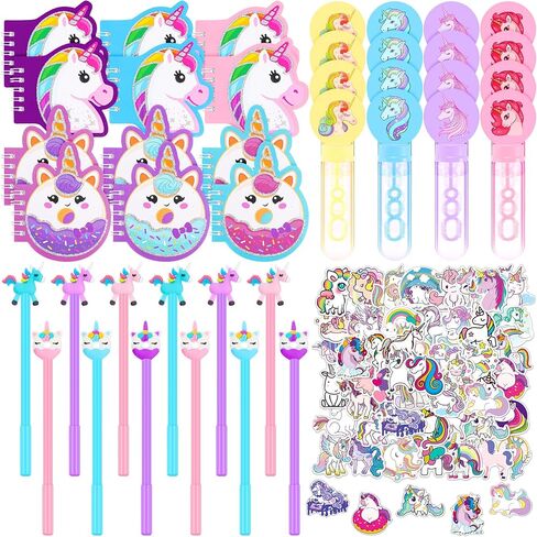 86 Pcs Donut Party Favors Donut School Stationery Set Class Reward Gift Prizes Mini Donut Notepads, Donut Stickers, Donut Bubble Wands and Donut Pens for Sweet Birthday Party in Saudi Arabia