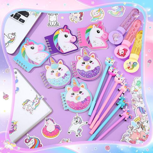 86 Pcs Donut Party Favors Donut School Stationery Set Class Reward Gift Prizes Mini Donut Notepads, Donut Stickers, Donut Bubble Wands and Donut Pens for Sweet Birthday Party in Saudi Arabia
