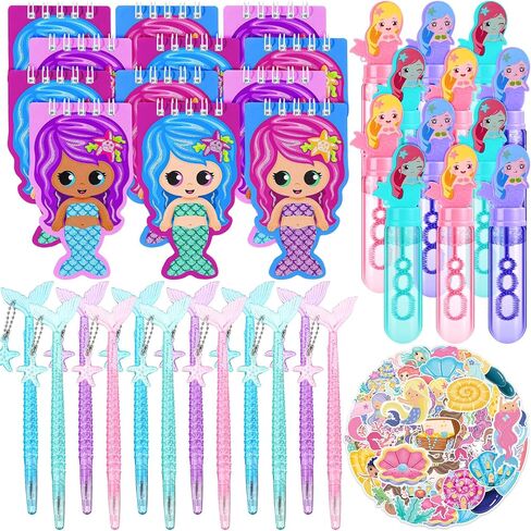86 Pcs Donut Party Favors Donut School Stationery Set Class Reward Gift Prizes Mini Donut Notepads, Donut Stickers, Donut Bubble Wands and Donut Pens for Sweet Birthday Party in Saudi Arabia