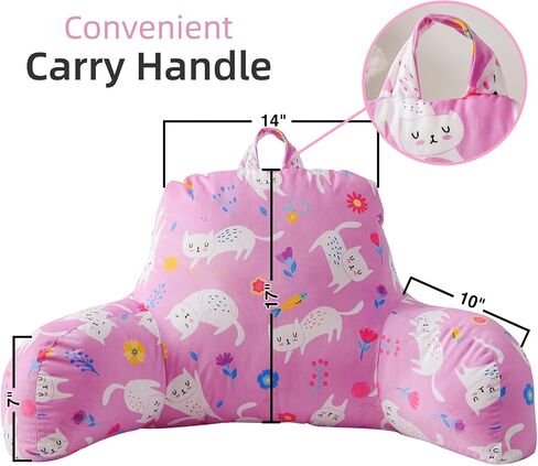 A Nice Night Kids Back Resting Pillow for Reading and Watching TV Bed Rest Pillow to Lounge with Comfortable Back Support Great for The Bed or Couch,Gaming Printed,Matching Cushion Cover in Kuwait