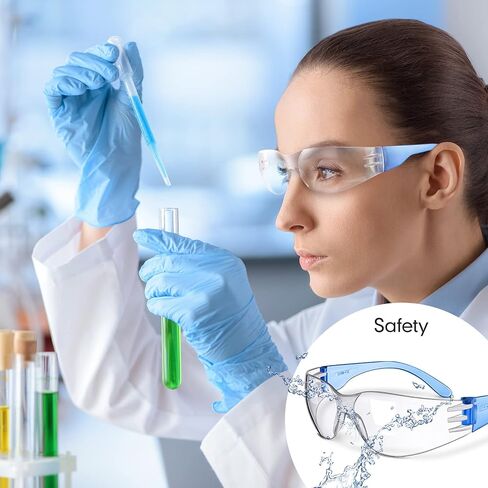 64 Pairs Clear Safety Glasses for Man Woman Protective Glasses with Anti Fog Lens Scratch Impact Resistant Adult Color Temple Wrap Eye Protection Lab Shooting Construction in Saudi Arabia