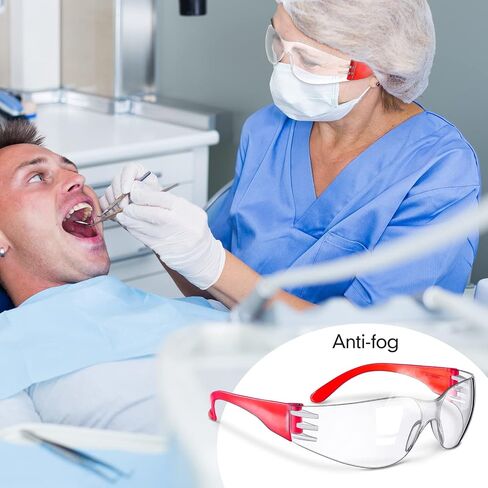 64 Pairs Clear Safety Glasses for Man Woman Protective Glasses with Anti Fog Lens Scratch Impact Resistant Adult Color Temple Wrap Eye Protection Lab Shooting Construction in Saudi Arabia