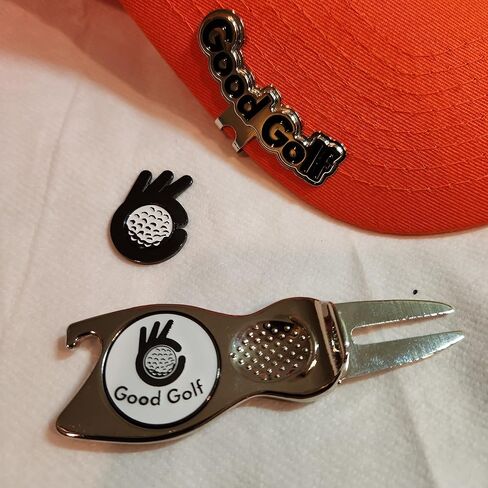 Divot Repair Tool Golf Ball Marker Hat Clip Gift Box Set in Saudi Arabia