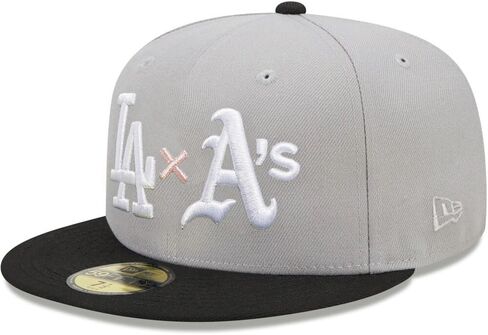 New Era LA Los Angeles Dodgers X Oakland Athletics 59FIFTY Cooperstown 1974 World Series Side Patch Fitted Cap, Hat in Saudi Arabia