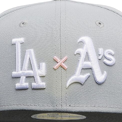 New Era LA Los Angeles Dodgers X Oakland Athletics 59FIFTY Cooperstown 1974 World Series Side Patch Fitted Cap, Hat in Saudi Arabia