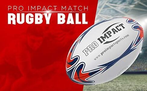 كرة الرجبي Pro Impact Match - كرة من الدرجة الاحترافية، شديدة التحمل ومتينة - مثالية للمباريات الطويلة واللعب، مقاس 5 ألوان متنوعة in Kuwait