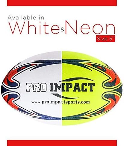 كرة الرجبي Pro Impact Match - كرة من الدرجة الاحترافية، شديدة التحمل ومتينة - مثالية للمباريات الطويلة واللعب، مقاس 5 ألوان متنوعة in Kuwait