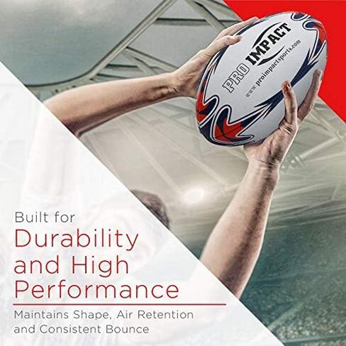 كرة الرجبي Pro Impact Match - كرة من الدرجة الاحترافية، شديدة التحمل ومتينة - مثالية للمباريات الطويلة واللعب، مقاس 5 ألوان متنوعة in Kuwait