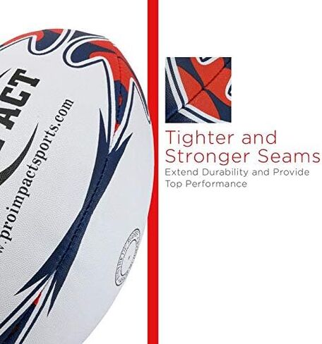 كرة الرجبي Pro Impact Match - كرة من الدرجة الاحترافية، شديدة التحمل ومتينة - مثالية للمباريات الطويلة واللعب، مقاس 5 ألوان متنوعة in Kuwait