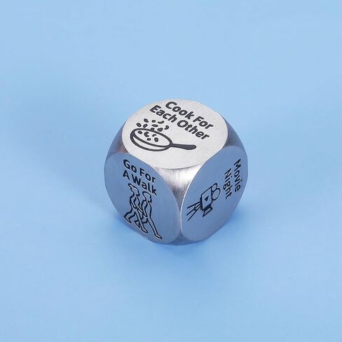 Funny for Wife Anniversary for Couple Funny Date Night Ideas Gift for Boyfriend Girlfriend Food Decision Dice 11th Anniversary Steel Gifts for Wife Husband Christmas Birthday Gifts in Saudi Arabia