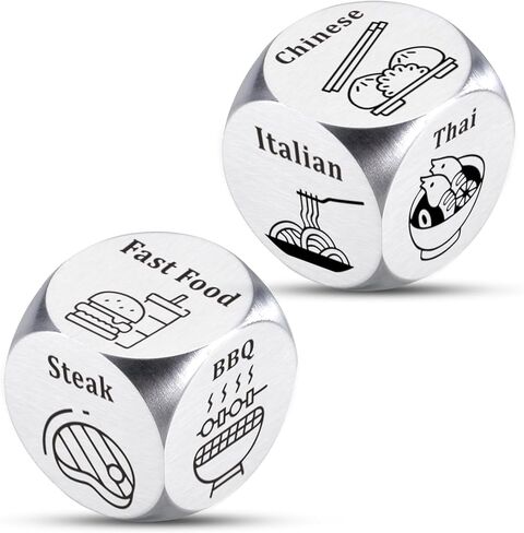 Funny for Wife Anniversary for Couple Funny Date Night Ideas Gift for Boyfriend Girlfriend Food Decision Dice 11th Anniversary Steel Gifts for Wife Husband Christmas Birthday Gifts in Saudi Arabia