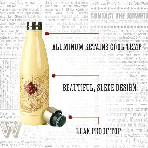 Paladone AMZ7491HP Metal Water Bottle, Officially Licensed Harry Potter Merchandise, Aluminium in Saudi Arabia