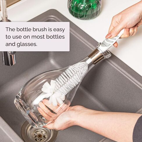 Crystalia Fruit Infuser Water Bottle and Cleaning Brush Kit, Reusable Circle Tea Lemon Flavor Dispenser for Adults, Gym Travel Camping School, BPA-Free Plastic, Leak Proof Flip Top Lid (Green) in Saudi Arabia
