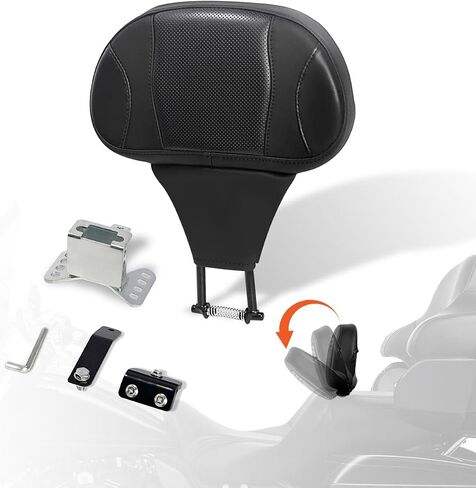 Adjustable Rider Backrest, Detachable Plug-in Driver Backrest Pad w/Mounting Kit for Harley Touring 2009-2024,for CVO Road Glide Street Glide Tri Glide FLHTK/L Electra Glide Road King,Style 3 in Saudi Arabia