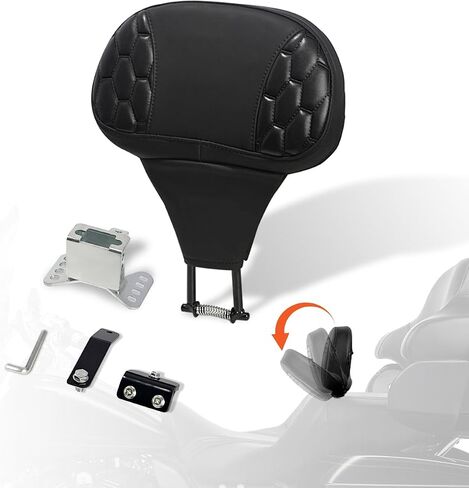Adjustable Rider Backrest, Detachable Plug-in Driver Backrest Pad w/Mounting Kit for Harley Touring 2009-2024,for CVO Road Glide Street Glide Tri Glide FLHTK/L Electra Glide Road King,Style 3 in Saudi Arabia