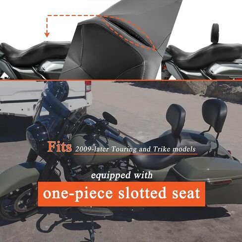 Adjustable Rider Backrest, Detachable Plug-in Driver Backrest Pad w/Mounting Kit for Harley Touring 2009-2024,for CVO Road Glide Street Glide Tri Glide FLHTK/L Electra Glide Road King,Style 3 in Saudi Arabia