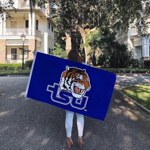 لافتات علم جامعة ولاية تينيسي الصحراوية والصبار TSU Tigers أعلام 100% بوليستر للاستخدام الداخلي والخارجي 3x5 (نمط 2a) in Saudi Arabia