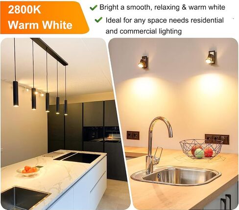 Vinaco MR16 لمبة هالوجين 50W 12V، 6 حزمة MR16 لمبة عكس الضوء، طويلة الأمد MR16 GU5.3 لمبة 50W، 2800K MR16 أبيض دافئ مع قاعدة GU5.3، هالوجين MR16 50W للمناظر الطبيعية، أضواء المسار، والألياف البصرية in Saudi Arabia
