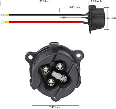 10L0L عربة جولف 48 فولت وعاء شاحن (OEM # JW9-H6181-00-00) لياماها G29 Electrice 2011-up، DC وعاء Powerwise استبدال بالحبل in Saudi Arabia