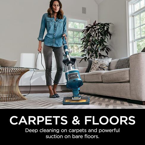 مكنسة Shark NV501 Rotator الاحترافية القابلة للرفع مع فلتر HEPA، توجيه دوار، مصابيح أمامية LED، أداة تنجيد واسعة، فرشاة غبار وأداة شق، أبيض/أحمر، 12، 18، 14. in Kuwait