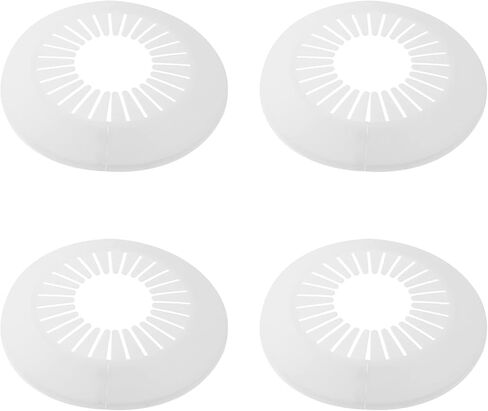 4pcs Water Pipe Cover, 0.63 Inch / 16mm Wall Flange White Water Pipe Escutcheon, PP Plastic Radiator Escutcheon Drain Line Cover Collar for Water Pipe Tube Decoration in Saudi Arabia