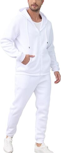 JIHUILAI Men's Tracksuits 2 Piece Sweat Suits Full Zip Up Hoodies Sweatpants Sets for Men Jogging Running Sports S-3XL in Saudi Arabia