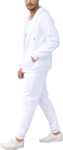 JIHUILAI Men's Tracksuits 2 Piece Sweat Suits Full Zip Up Hoodies Sweatpants Sets for Men Jogging Running Sports S-3XL in Saudi Arabia