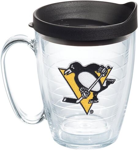 Tervis Made in USA Double Walled NHL Pittsburgh Penguins Insulated Tumbler Cup Keeps Drinks Cold & Hot, 16oz Mug, Primary Logo in Saudi Arabia