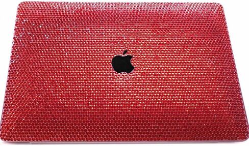 حافظة MacBook Air 13 بوصة لامعة من حجر الراين 2022 2021 2020 2019 2018 الإصدار M1 A2337 A2179 A1932 Touch ID، حافظة ماسية لامعة لامعة أنيقة فاخرة من الكريستال اللامع للنساء والفتيات in Kuwait