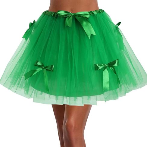 Tgirls Women's Tutu Skirt Bow Tulle Tutus Layered Ballet Dance Skirts Puffy Party Costume Skirt for Girls in Saudi Arabia