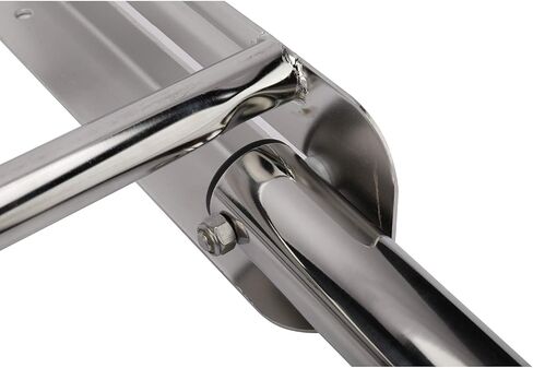 سلم متداخل بأربع خطوات، سلم بحري، سلم متداخل من الفولاذ المقاوم للصدأ، منزلق أسفل المنصة، سلم صعود مع براغي تثبيت وحزام تثبيت in Kuwait