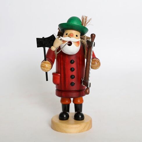Wooden German Incense Smoker Figurine 7.5 inch - Handcrafted Woodcutter with Axe and Saw, Unique Holiday Decoration, Perfect for Christmas, Festive Home Décor, and Seasonal Gifts in Saudi Arabia